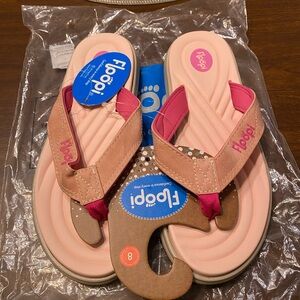Floppi Womens Pearl Textured Thong Flip-Flop size 8